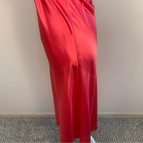 Christian Dior VTG Satin Logo Embroidered Full Length Slip Dress - Picture 15 of 15